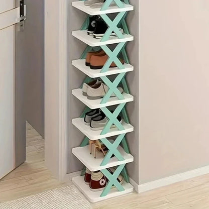 Compact Folding Shoe Storage Rack Shelf