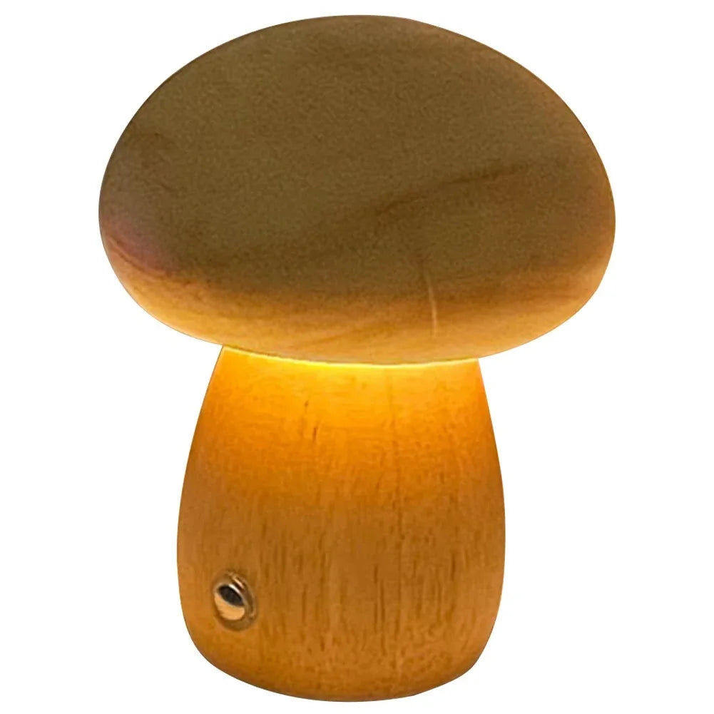 Cozy Wood LED Desk Lamp with USB Port
