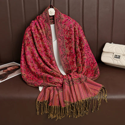 Soft Cashmere Women's Scarf with Warm Luxury Print