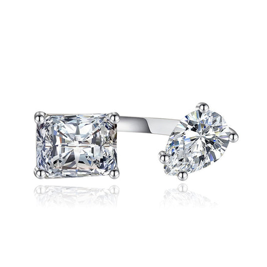 Dazzling Teardrop Zircon Stylish Adjustable Ring - Luxicro