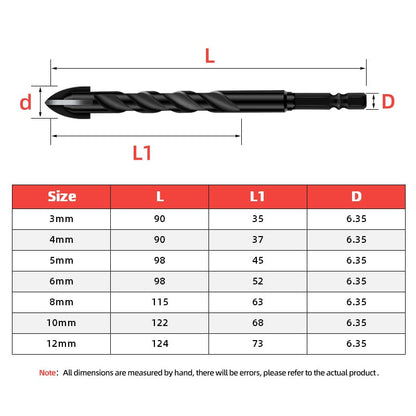 Professional High-Speed Cross Hex Drill Bit Set