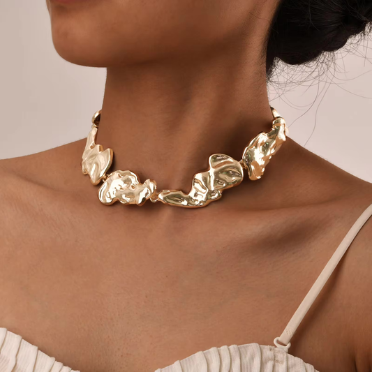 Bold Fire Ball Chain Choker Necklace - Luxicro