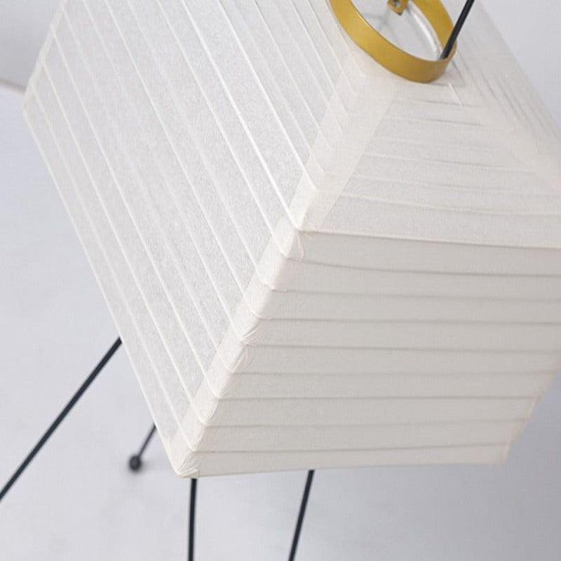 Exotic Oriental Paper Lantern Floor Lamp