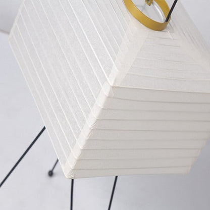 Exotic Oriental Paper Lantern Floor Lamp