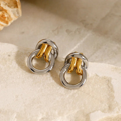 Two Tone Tassel Drop Earrings