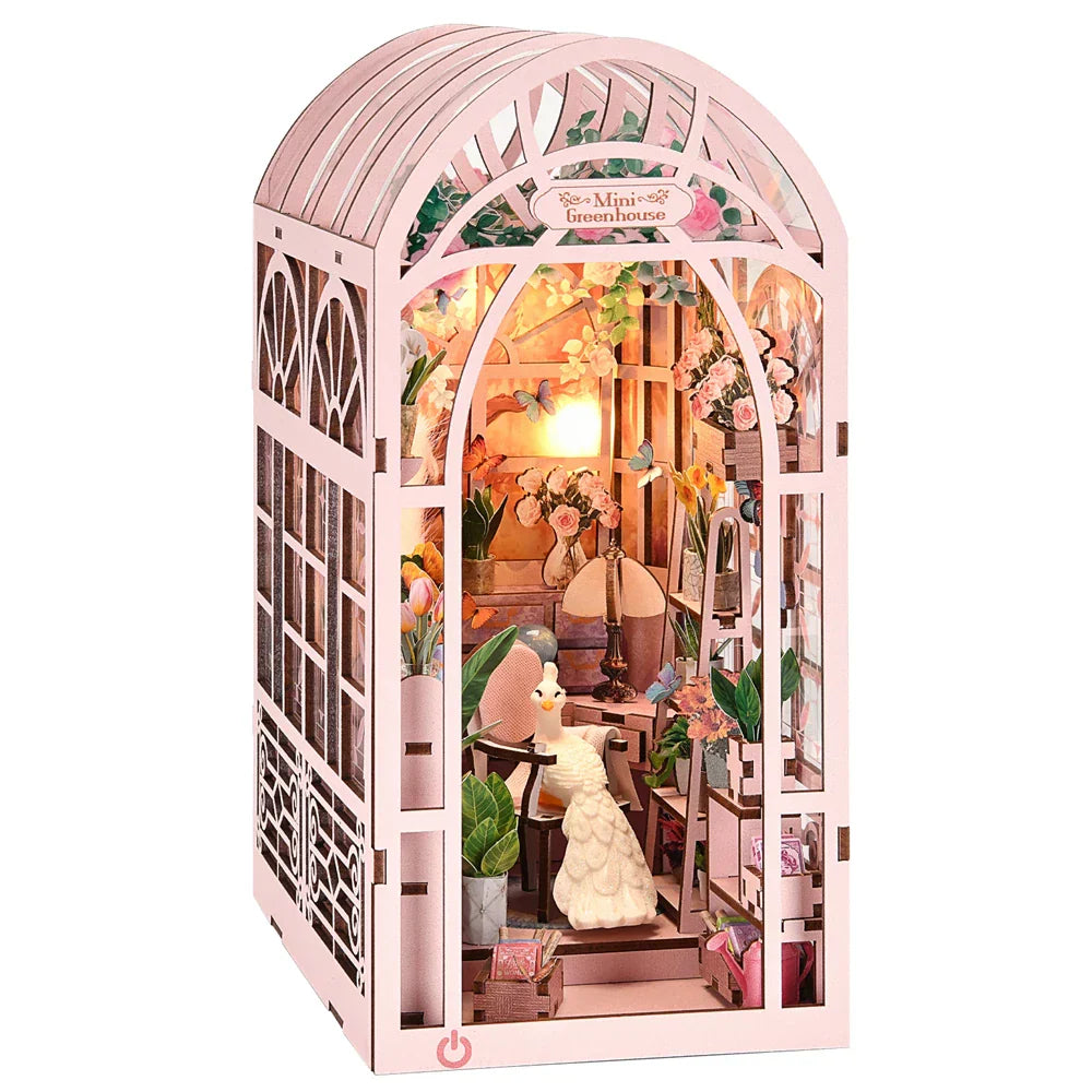 Cozy Mini Coffee Shop 3D Wooden Book Box with LED Light
