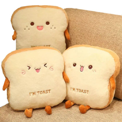 Cozy Soft Bread Shaped Hand Warmer Pillow