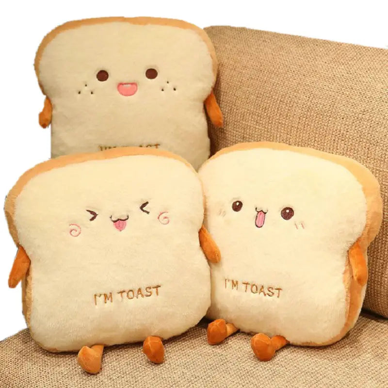 Cozy Toast Shaped Super Soft Heat Pillow