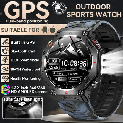 Tough Outdoor GPS Smartwatch Waterproof Bluetooth Fitness Tracker