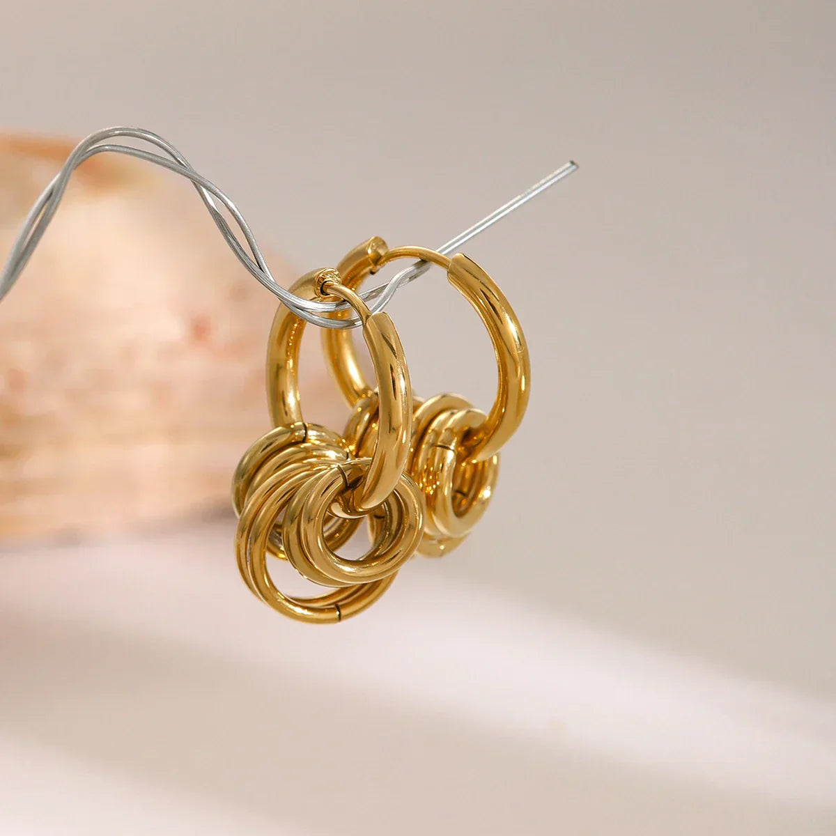 Dainty Twist Drop Spiral Earrings