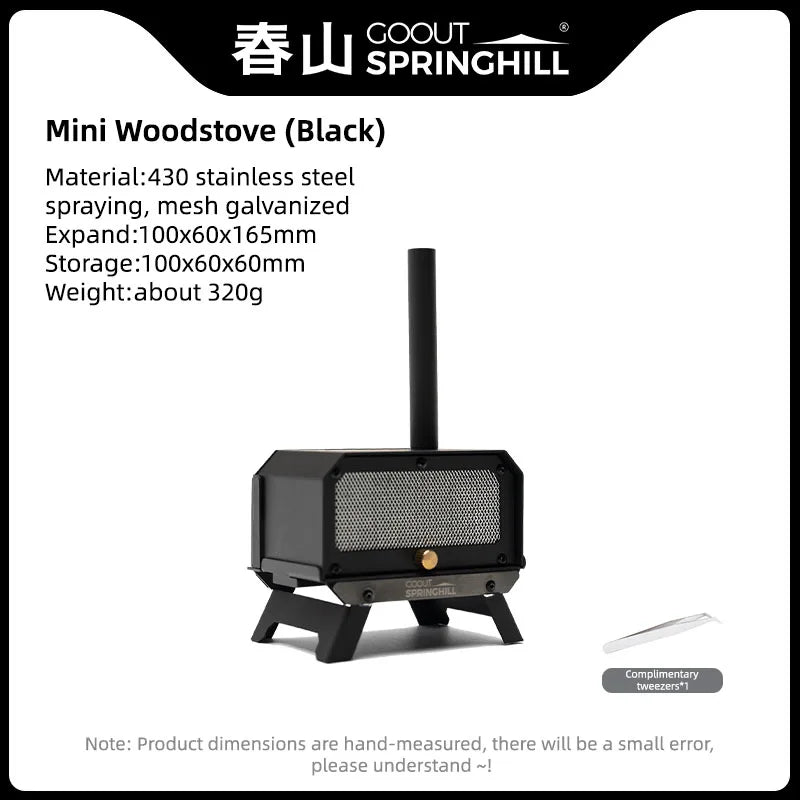 Compact Outdoor Stainless Steel Camping Wood Stove