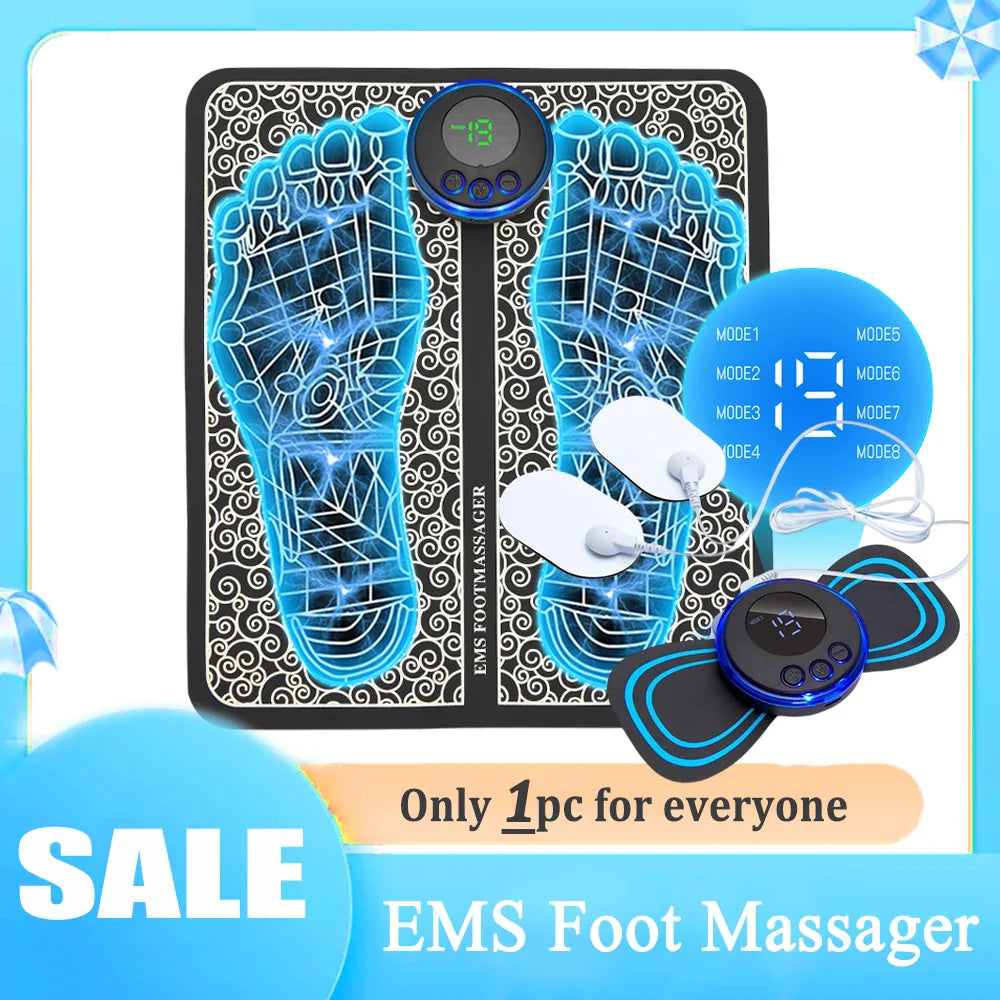 Electric Foot Massage Mat - 8 Modes Rechargeable - Luxicro