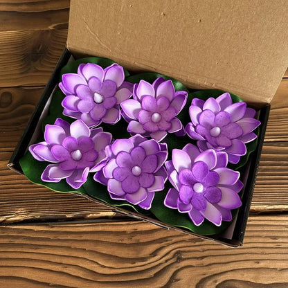 Beautiful Water Lily Pond Table Lamp with LED Light