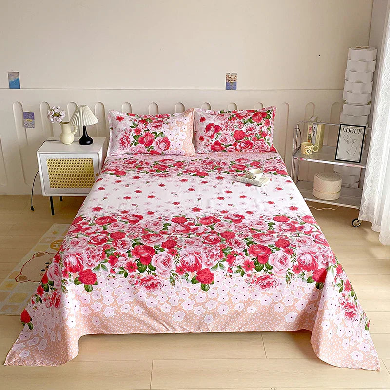 Comfortable Floral Pattern Bed Sheet Set