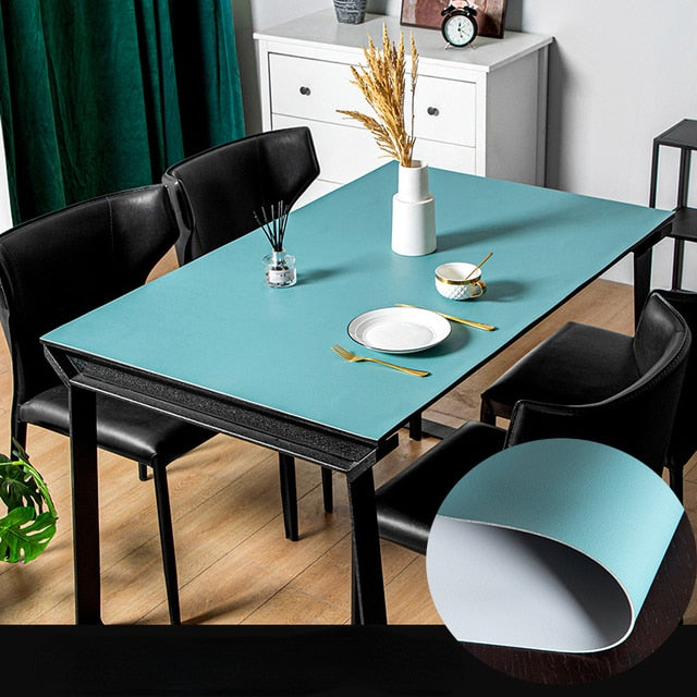 Simple Leather Water Resistant Table Pad