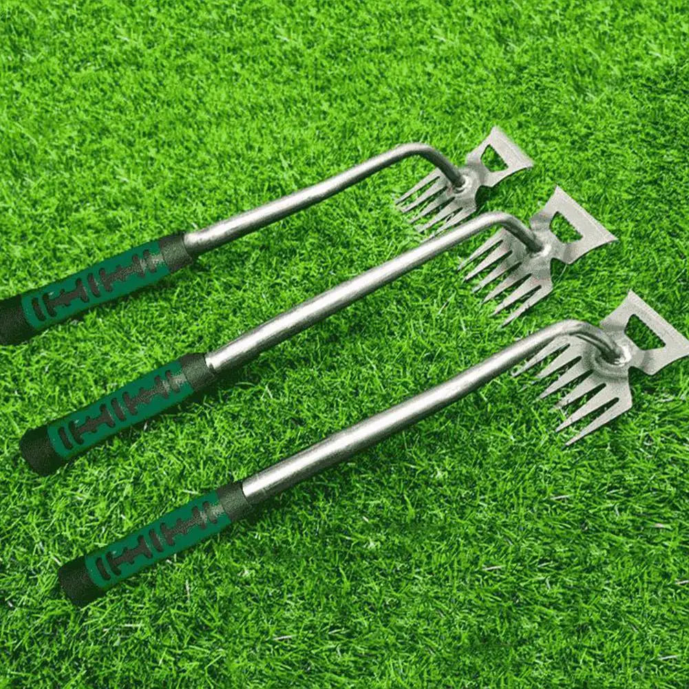 Heavy Duty Garden Rake with Strong Steel Tines - Luxicro