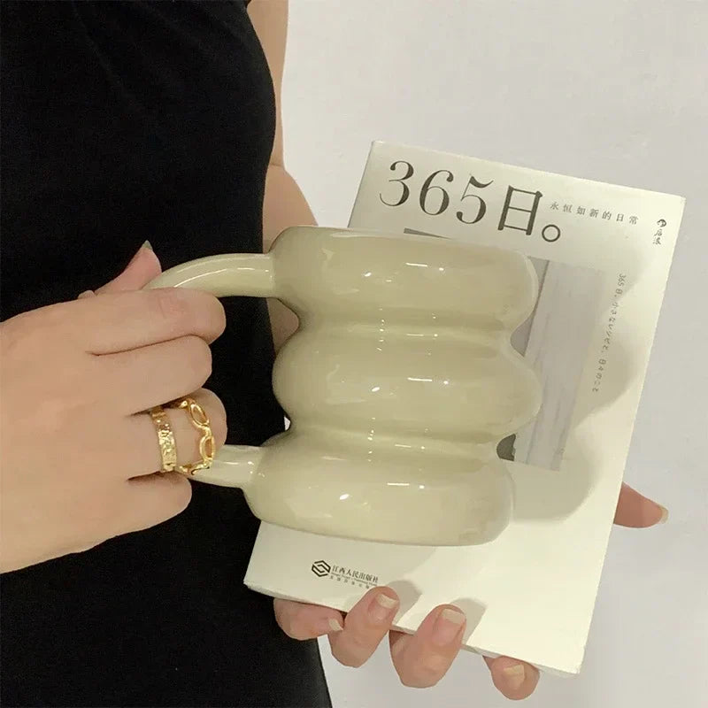 Adorable Cartoon Coffee Mug Cute Korean Design