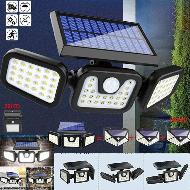 Energy Efficient Motion Sensor Solar Outdoor Lamp
