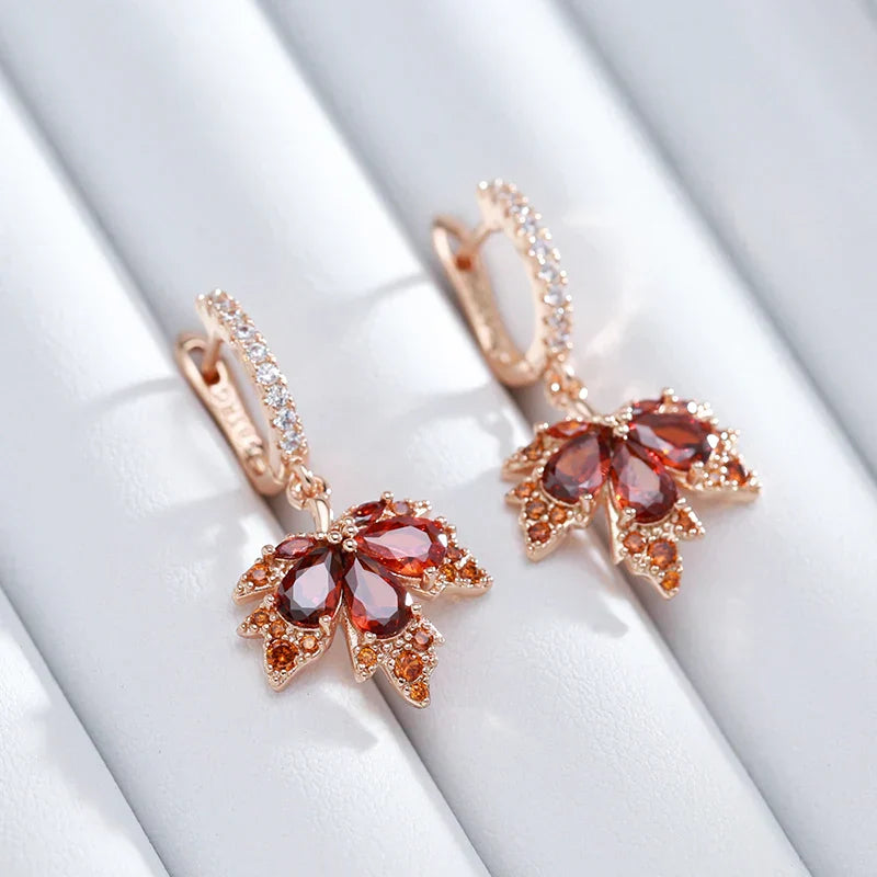 Autumn Gold Dangle Earrings - Luxicro