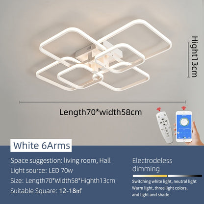 Luxury Glass Modern LED Ceiling Lamp