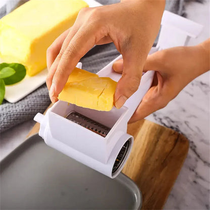 Easy Grip Manual Cheese Grater with Stainless Steel Drum