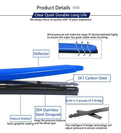Premium Auto Rainbow Windshield Wipers