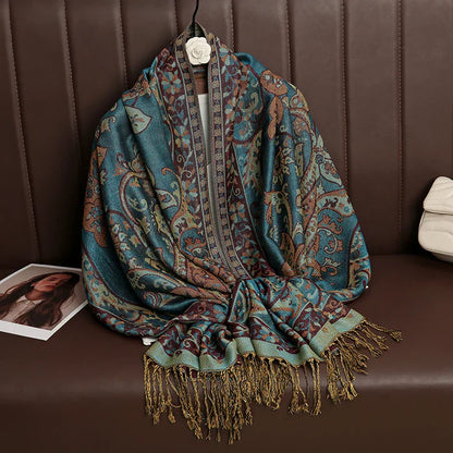 Soft Cashmere Women's Scarf with Warm Luxury Print