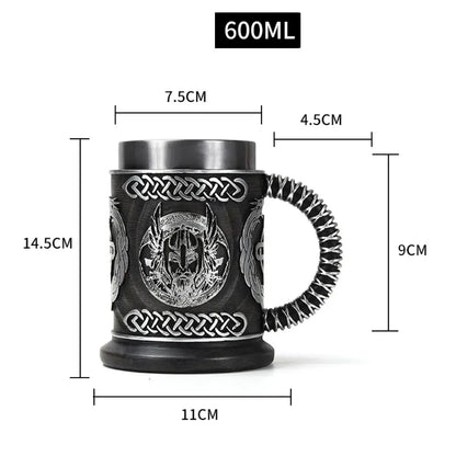 Traditional Viking Style Wood Coffee Mug