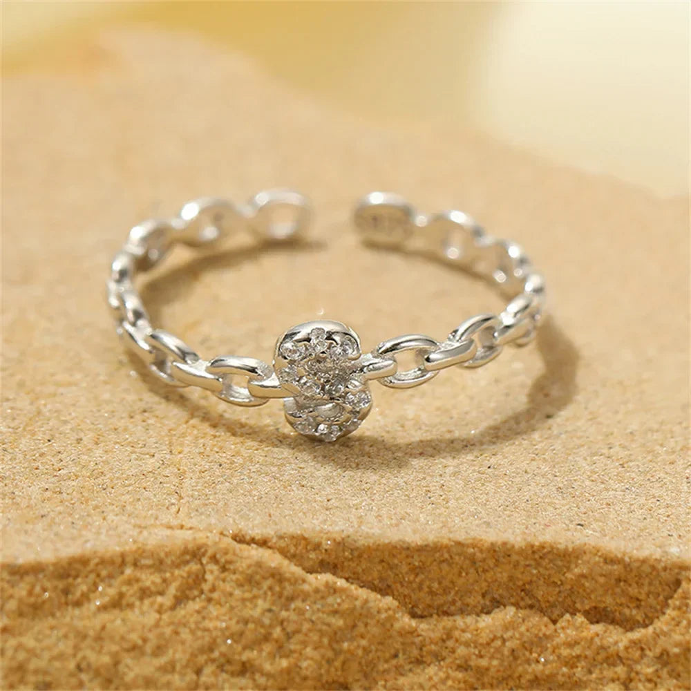 Elegant Initial Diamond Letter Ring