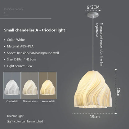Luxury Fabric Crystal LED Pendant Light with Dimmer