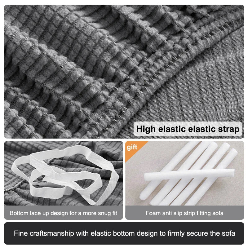 Soft Fit Couch Cover with Plush Design