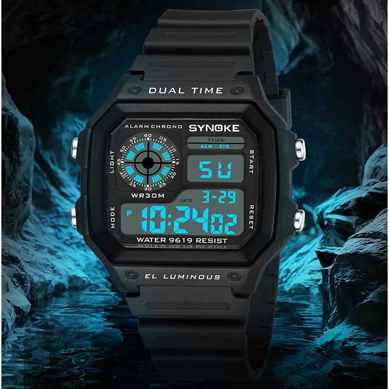 Rugged Waterproof Sports Chronograph Watch