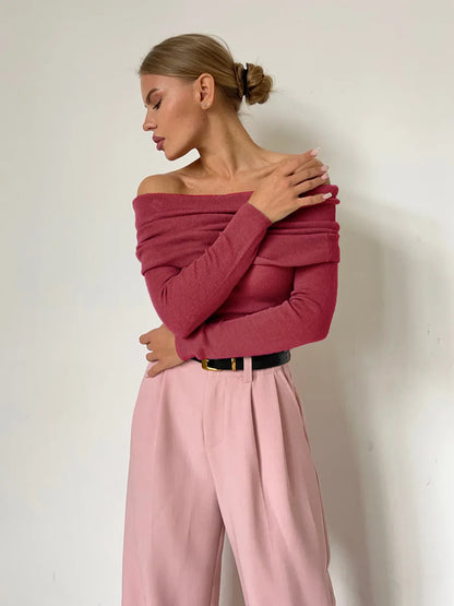 Cozy Ladies Relax Fit Sweater - Crew Neck, Textured - Luxicro