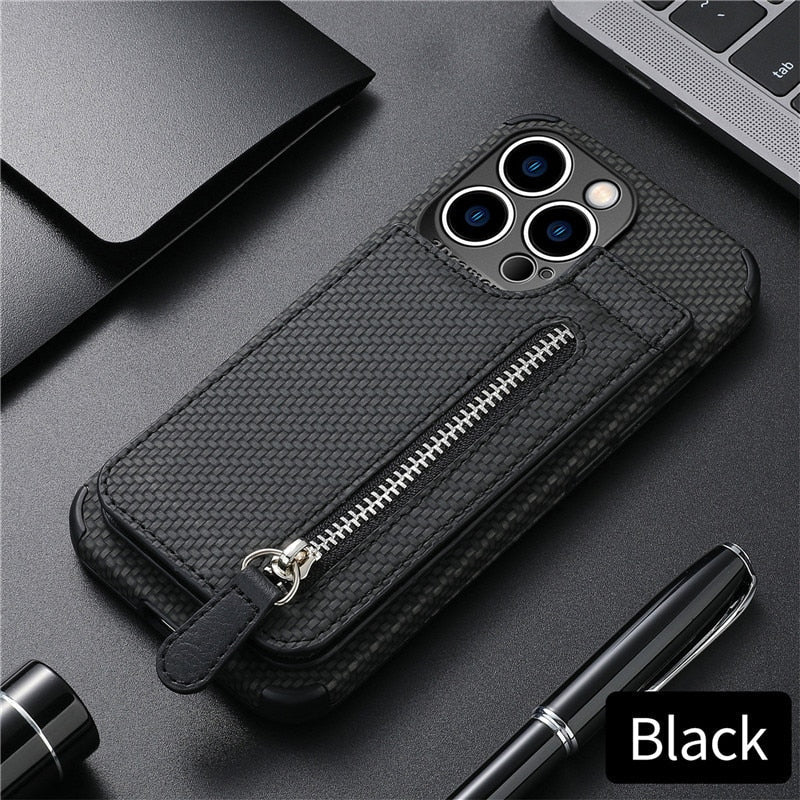 Luxicro Slim Zip Phone Wallet Case