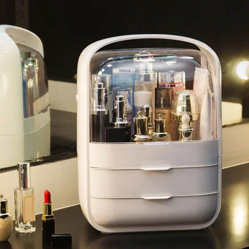 Compact Travel Makeup Case - Small Cosmetic Storage Box - Luxicro