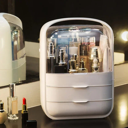 Compact Travel Makeup Case - Small Cosmetic Storage Box - Luxicro