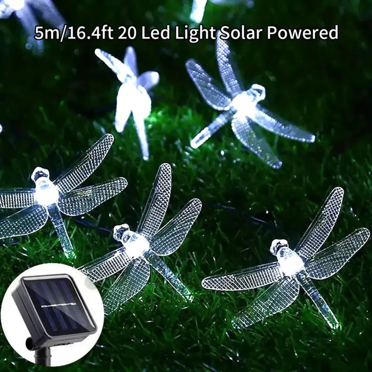 Outdoor Solar Fairy Lights 5m with 20 LED Dragons