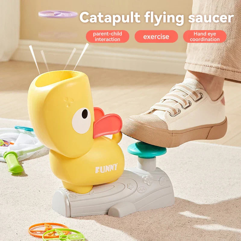 High-Powered Flying Disc Blaster Toy Kit