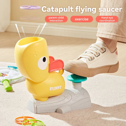 High-Powered Flying Disc Blaster Toy Kit