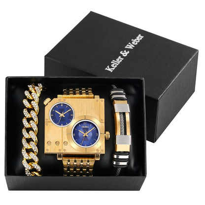 Classic Quartz Leather Watch Box Set