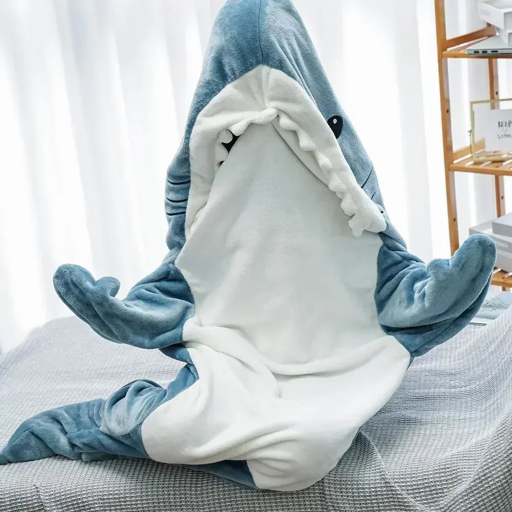 Cozy Shark Hoodie Blanket Costume - Luxicro
