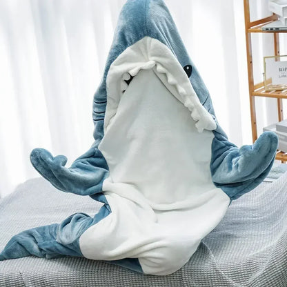 Cozy Shark Hoodie Blanket Costume - Luxicro