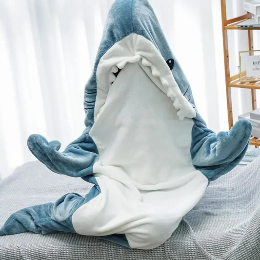 Cozy Shark Hoodie Blanket Costume - Luxicro