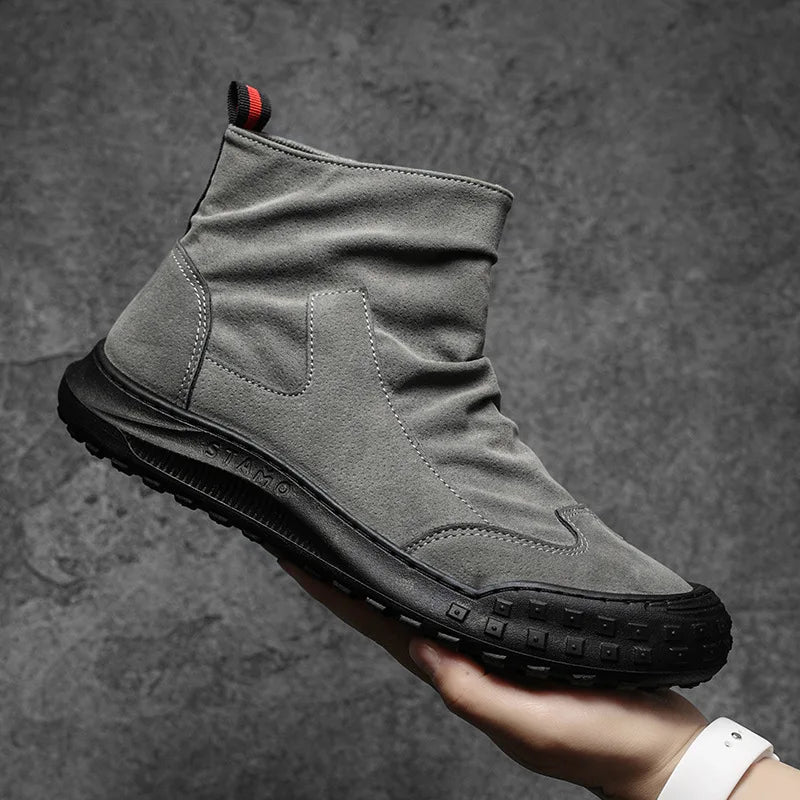 Water Resistant Motorcycle Low Ankle Boots