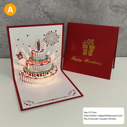 Colorful Musical Happy Birthday Greeting Cards - Luxicro
