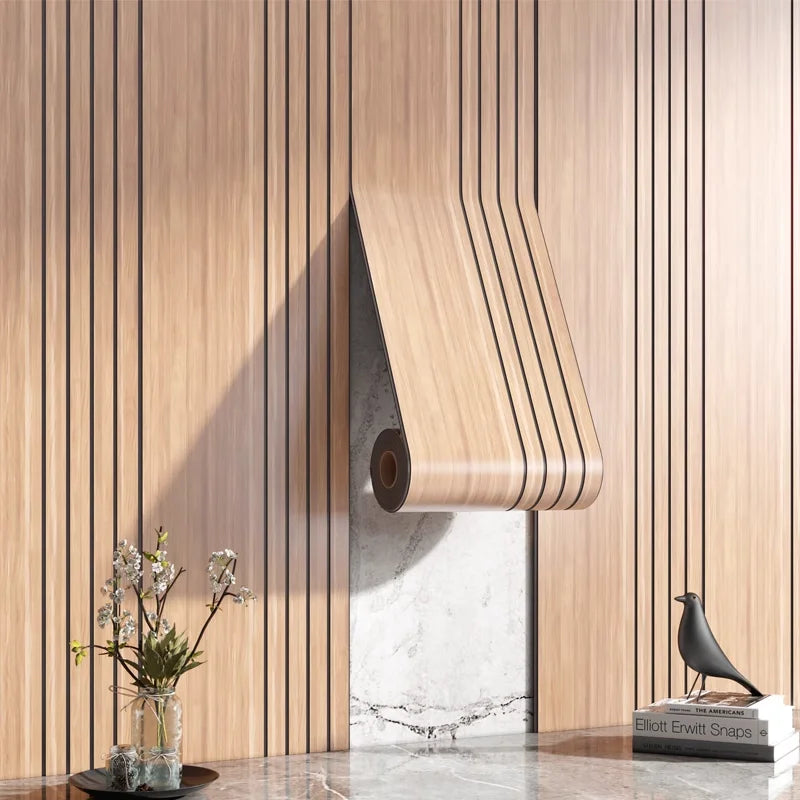 Stylish Wooden Pattern Wall Stickers
