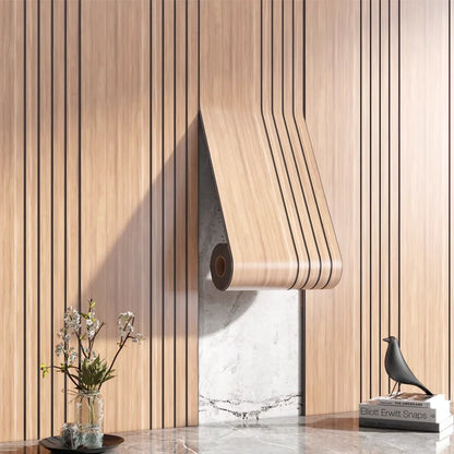 Stylish Wooden Pattern Wall Stickers