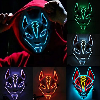 Bright LED Fox Face Mask for Halloween