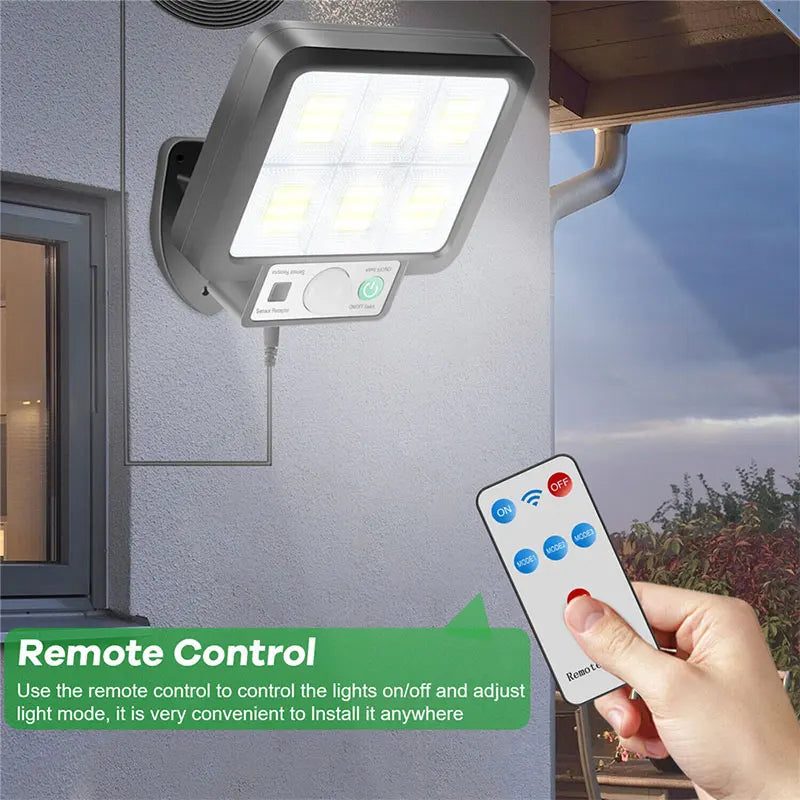 Bright Solar Motion Sensor Light with Remote