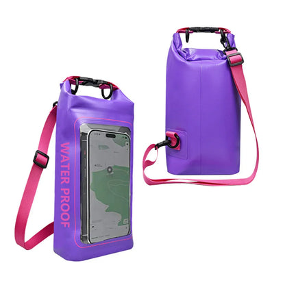 Waterproof 2L Dry Sack with Phone Window for Swimming - Luxicro